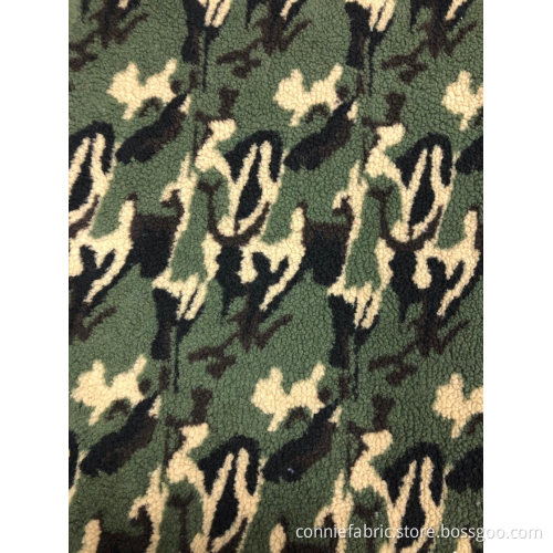 100% polyester Sherpa Jacquard stickat tyg (Berber fleece)